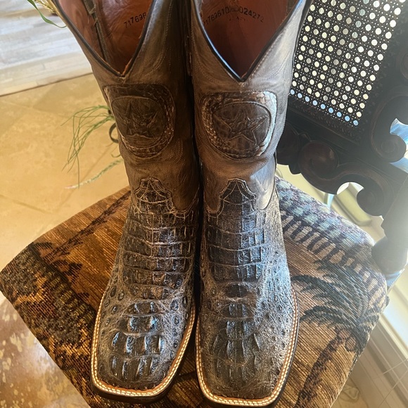 Black Jack Other - Jack Black  Men's Brown Horn Back Caiman Western Boots NWT